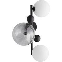 Bullesco Smoked Glass and Metal Wall Light