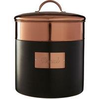 Bread Bin in Charcoal with Copper Lid