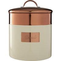 Bread Bin in Cream with Copper Lid