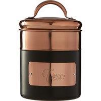 Tea Canister in Charcoal with Copper Lid