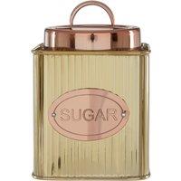 Sugar Canister in Gold Stripe with Copper Lid