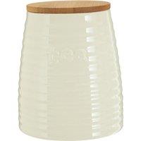 Tea Canister in Cream Dolomite with Bamboo Lid