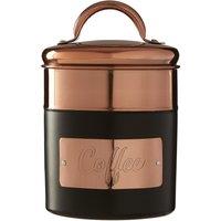 Coffee Canister in Charcoal with Copper Lid