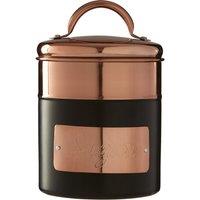 Sugar Canister in Charcoal with Copper Lid