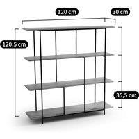 Jacobson Oak & Metal Shelving Unit