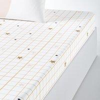 Moonshine Checked 100% Cotton Fitted Sheet