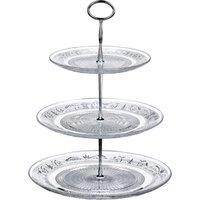 3-Tier Clear Glass Cake Stand