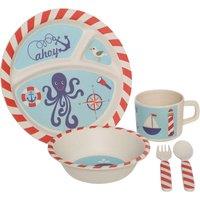 5-Piece Bamboo Fibre Kids Pirate Dinner Set