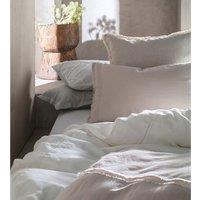 Franja Fringed Washed Linen Blend Duvet Cover