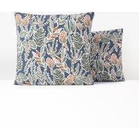 Aqua Botanical 100% Cotton Percale 200 Thread Count Pillowcase