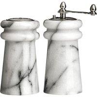 Salt & Pepper Shaker Set in White Marble