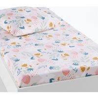 Vahina Floral 100% Organic Cotton Fitted Sheet
