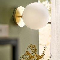 Moricio Brass and Opaline Glass Wall Light