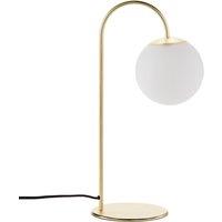 Moricio Brass and Opaline Glass Table Lamp