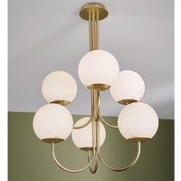 Moricio Opaline & Brass Ceiling Light