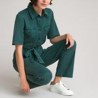 Short Sleeve Jumpsuit, Length 29.5"