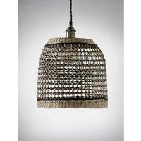 28cm Natural and Black Mix Seagrass Woven Lampshade