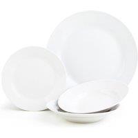 12-Piece White Porcelain Dinner Set