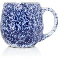 Set of 4 Blue Glaze Stoneware Mugs