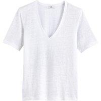 Linen V-Neck T-Shirt, Made in Europe