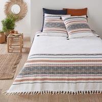 Izama Square Graphic Tassel 100% Cotton Jacquard Pillowcase