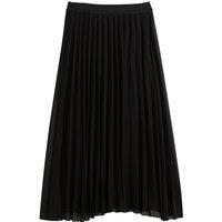 Pleated Voile Maxi Skirt