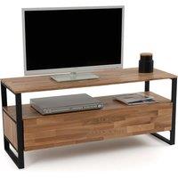 Hiba Solid Oak & Steel TV Unit