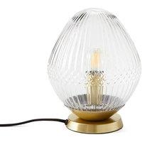 Ari Brass and Striated Glass Table Lamp