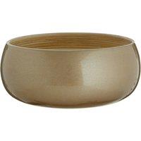 Round Bamboo Serving Bowl in Gold