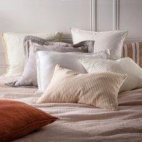 Kyra Plain Detailed Edging 100% Washed Hemp Pillowcase