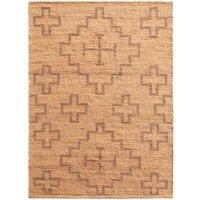 Facet Jute & Leather Rug
