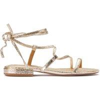 Metallic Flat Gladiator Sandals