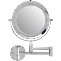 Extending LED Wall Mirror in Chrome