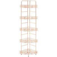 5-Tier Corner Bathroom Storage Rack in Copper