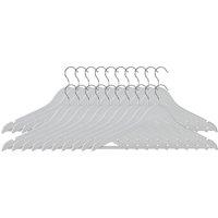 Set of 20 Coat Hangers in Matte White Wood