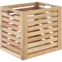 Slatted Storage Box in Walnut Wood