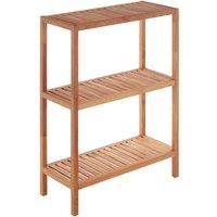 3-Tier Bathroom Shelf Unit in Walnut Wood