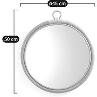 Nogu Round 45cm Diameter Rattan Mirror