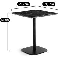 Beldixe Black Marble Bistro Table