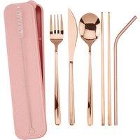 6-Piece Rose Gold Cutlery Set with Box
