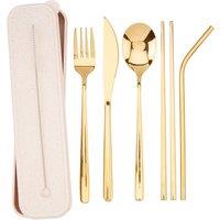 6-Piece Gold Cutlery Set with Box
