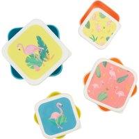 Set of 4 Flamingo Lunch Boxes
