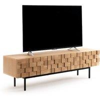 Madria 3-Door Oak Veneered TV Cabinet