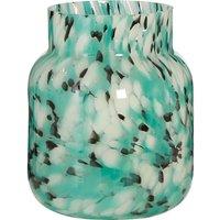 29cm Turquoise Speckled Glass Vase