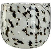 Glass Planter in Speckled Grey