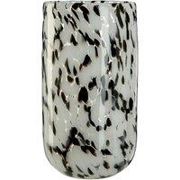 32cm Grey and Black Speckled Glass Vase