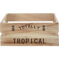 Totally Tropical Fruit Crate in Natural Wood