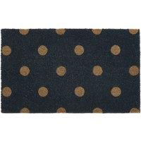 Navy Polka Dots Coir Doormat
