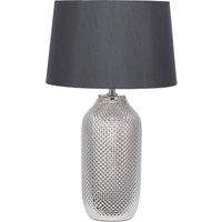 Silver Textured Ceramic Table Lamp