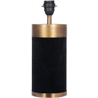 Black Velvet and Gold Contrast Metal Table Lamp Base